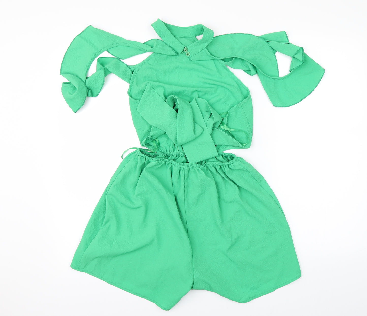 Boohoo Womens Green   Playsuit One-Piece Size 10