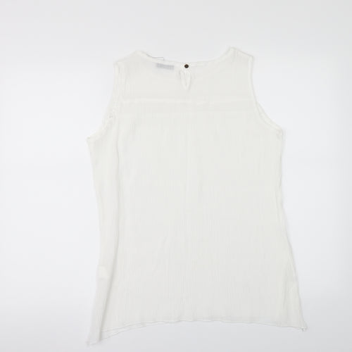 FULLAH SUGAR Womens White   Tunic Blouse Size L