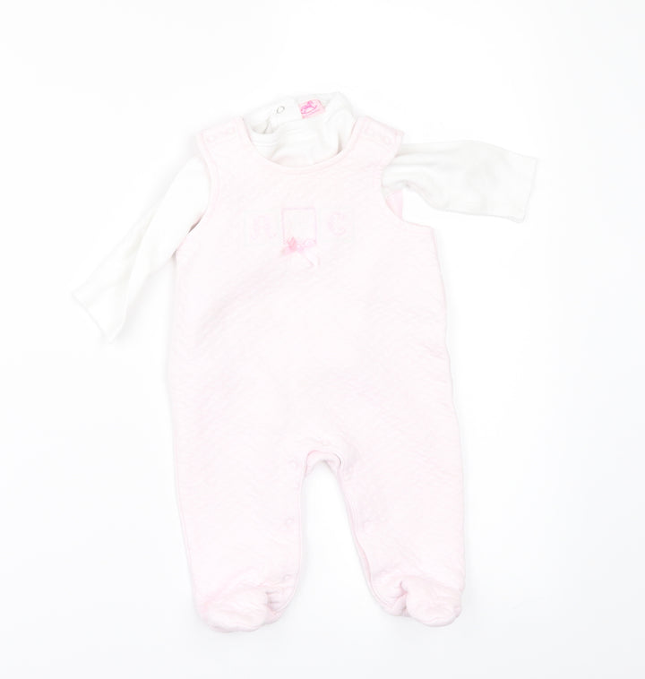 rock a bye Girls Pink Romper One-Piece