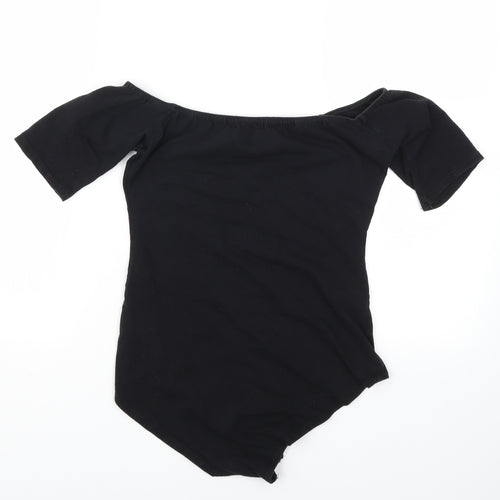 Missguided Womens Black   Bodysuit One-Piece Size 4