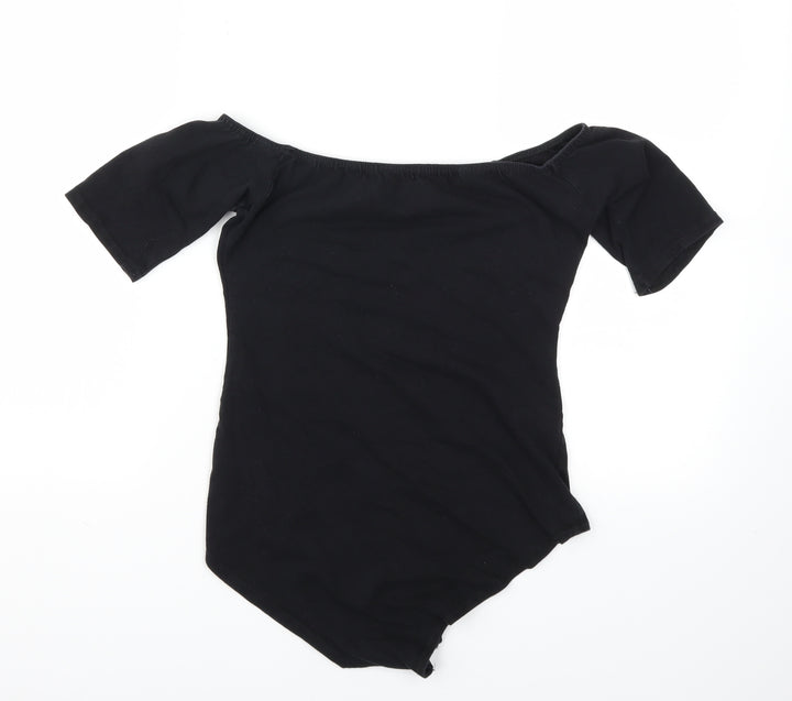 Missguided Womens Black   Bodysuit One-Piece Size 4
