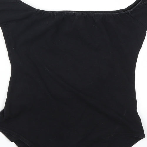 Missguided Womens Black   Bodysuit One-Piece Size 4
