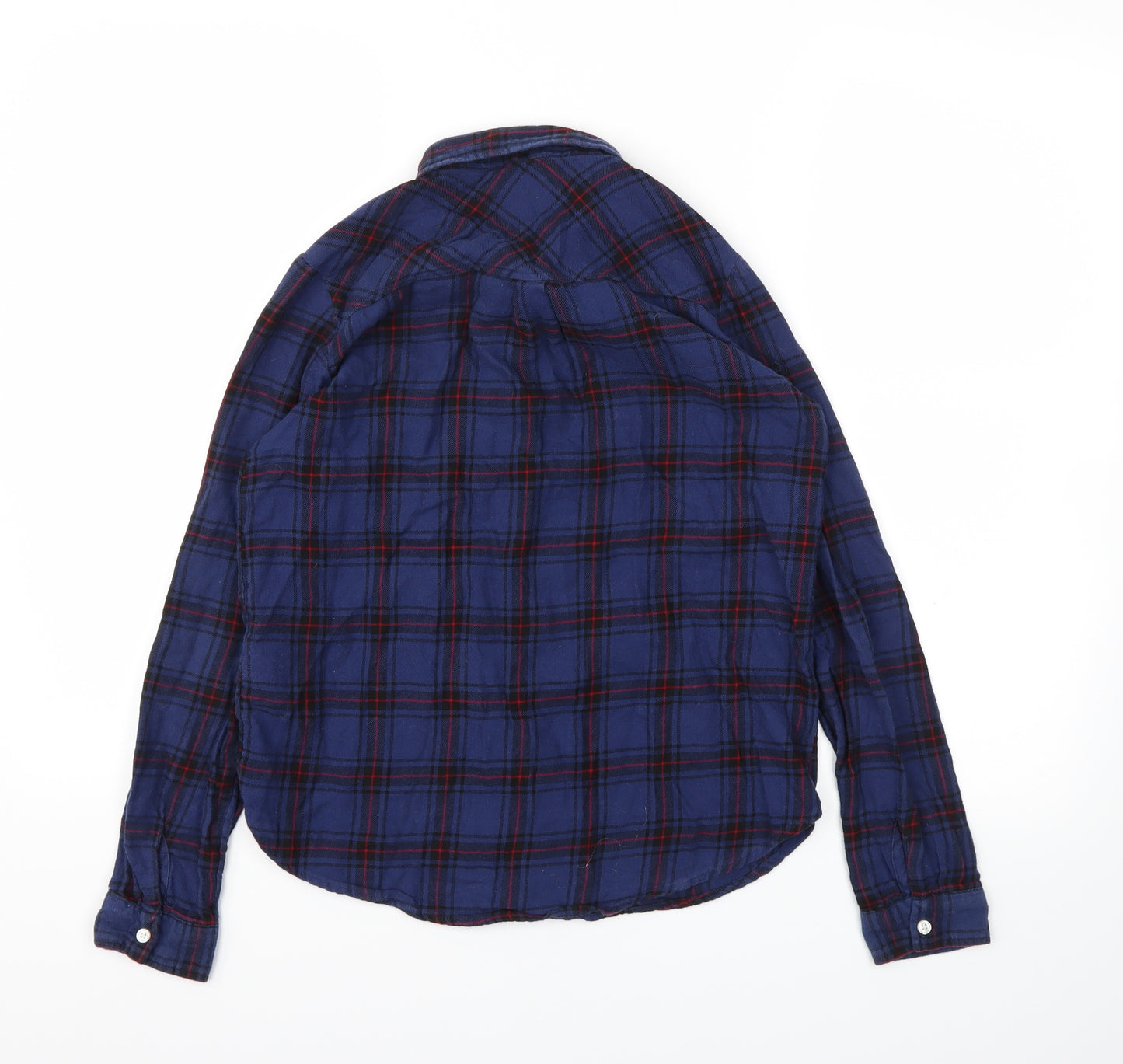 H&M Boys Blue Check  Basic T-Shirt Size 12-13 Years