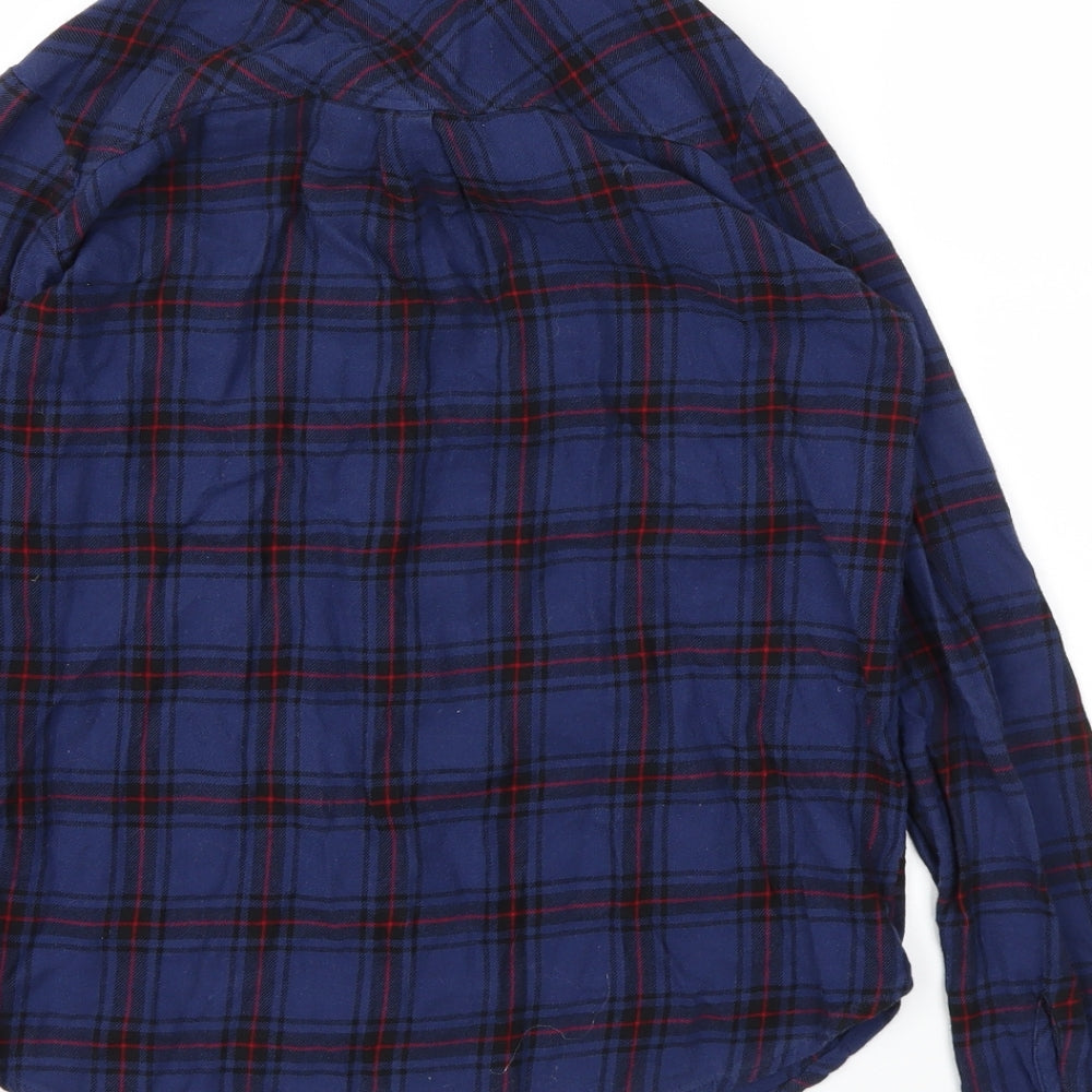 H&M Boys Blue Check  Basic T-Shirt Size 12-13 Years