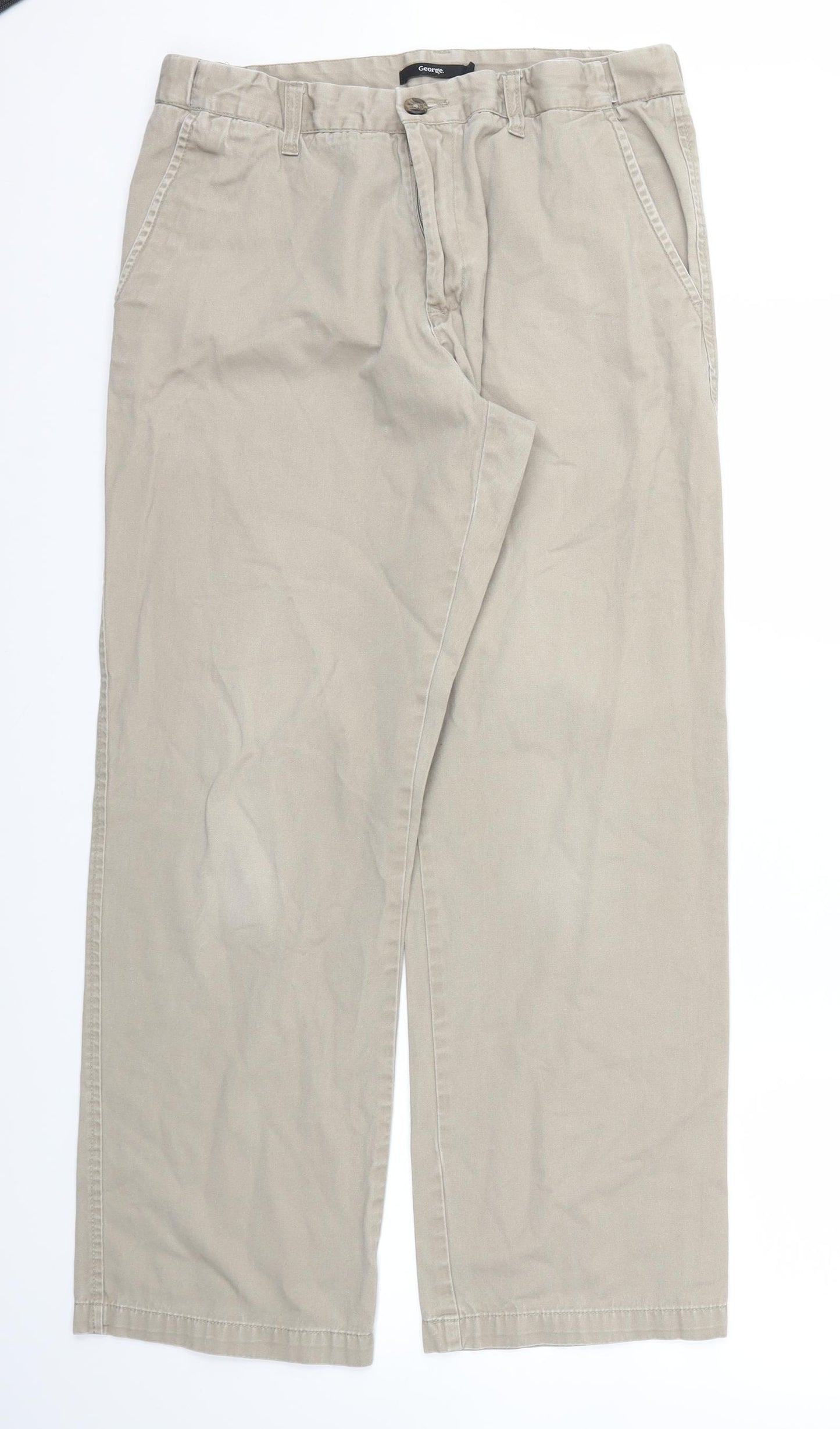 George Mens Beige   Trousers  Size 34 L31 in