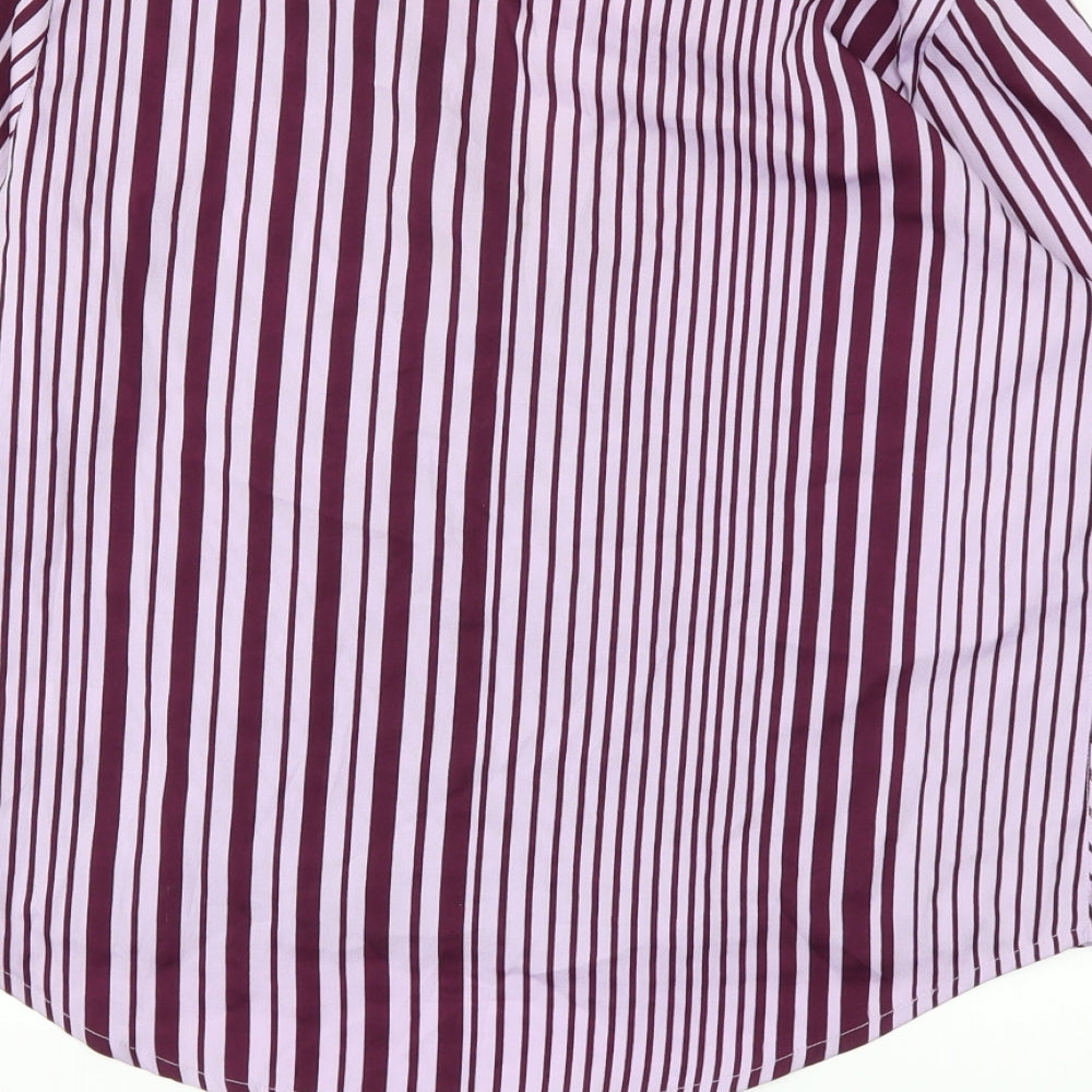 Next  Womens Purple Striped  Basic Blouse Size 12