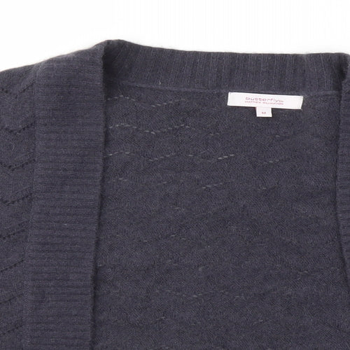 Butterfly Womens Grey   Cardigan Jumper Size M