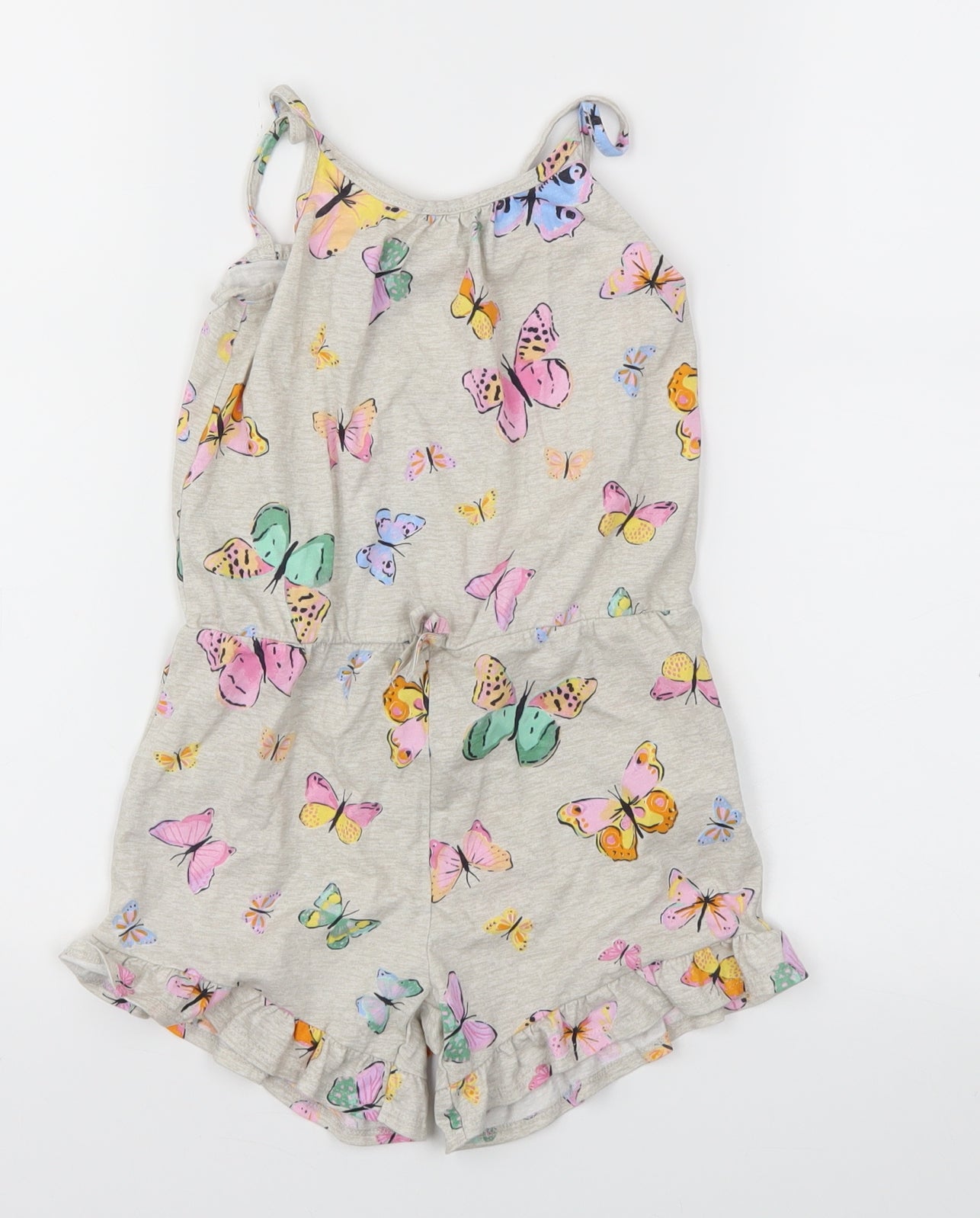 H&M Girls Grey Animal Print  Jumpsuit One-Piece Size 5-6 Years