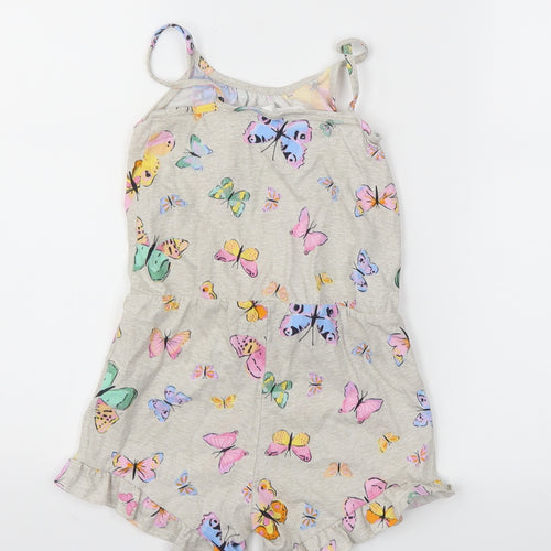 H&M Girls Grey Animal Print  Jumpsuit One-Piece Size 5-6 Years