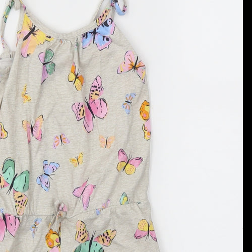 H&M Girls Grey Animal Print  Jumpsuit One-Piece Size 5-6 Years