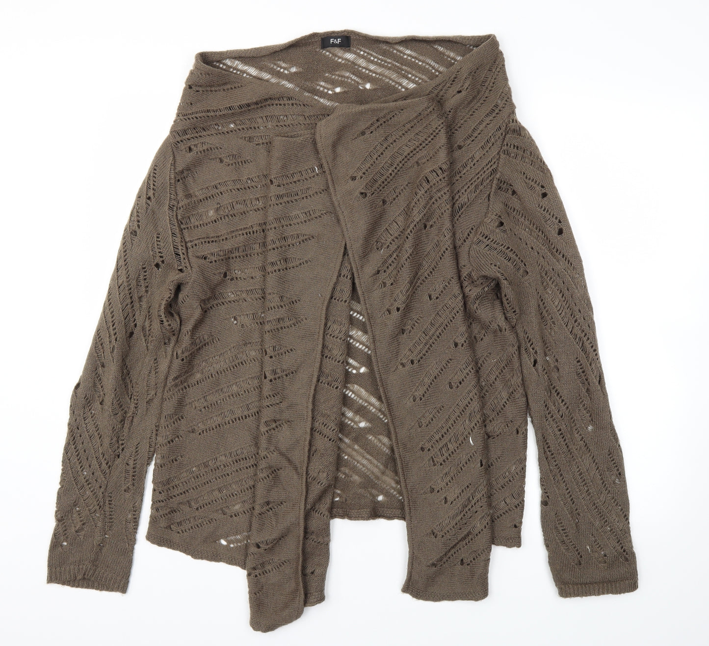 F&F Womens Brown   Cardigan Jumper Size 16