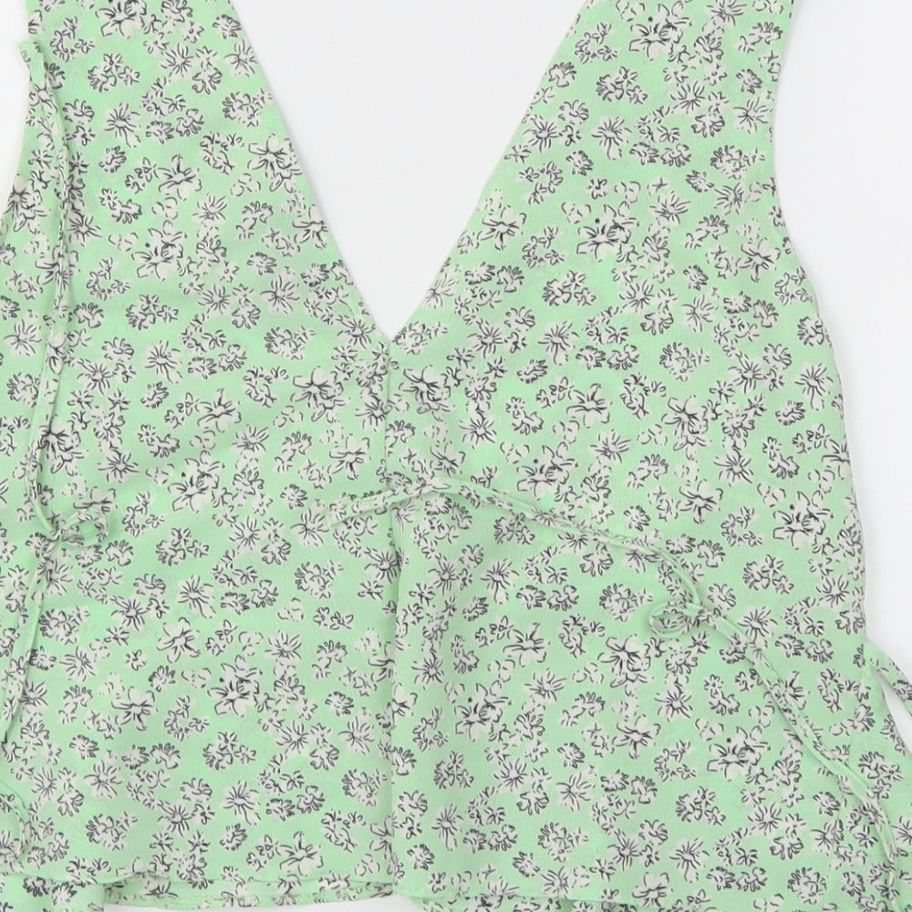 Primark Womens Green Floral  Basic Blouse Size 12
