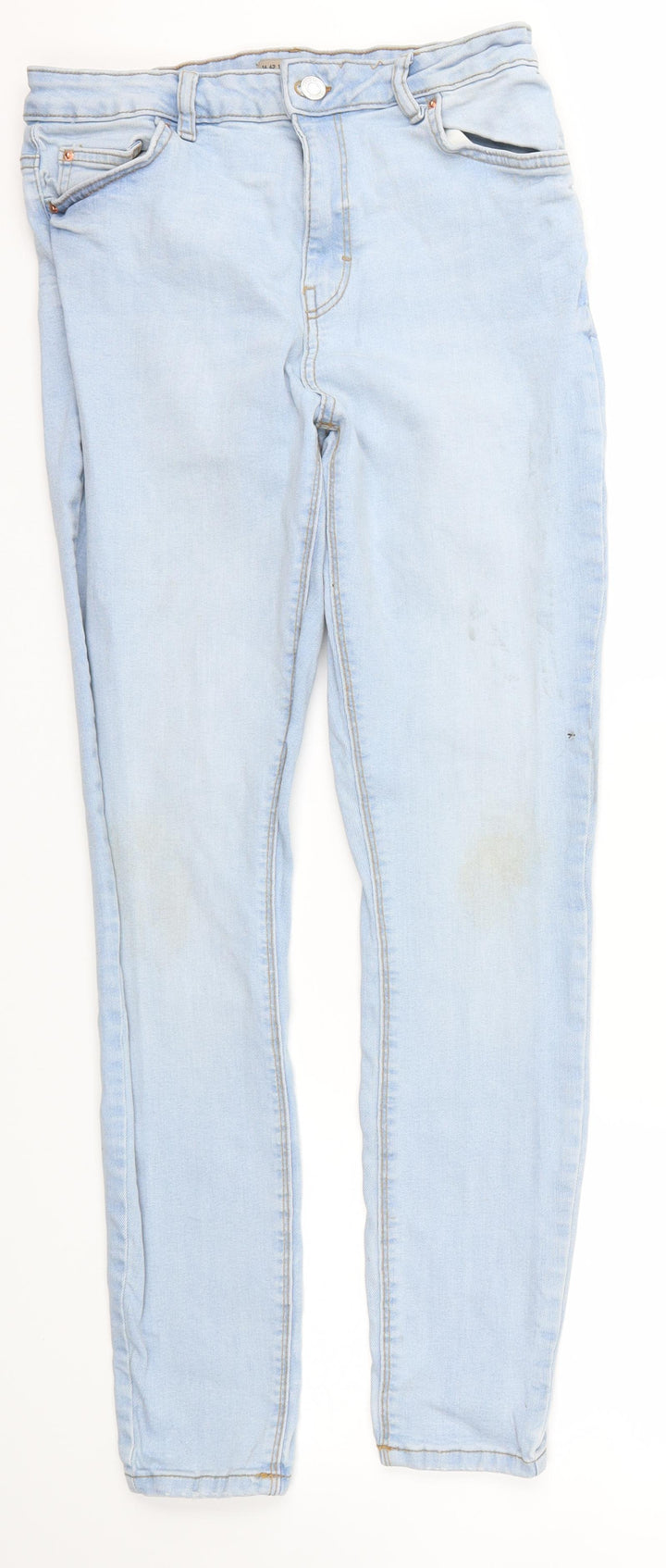 denim&co Womens Blue Skinny Jeans Size 14 L28 in