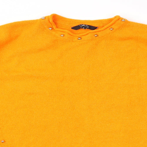 Star Womens Orange   Pullover Jumper Size 14