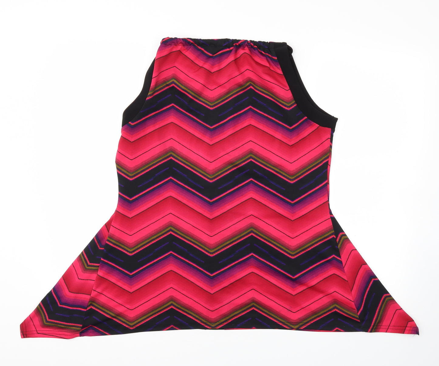 Roman Womens Pink Argyle/Diamond  Basic T-Shirt Size 14