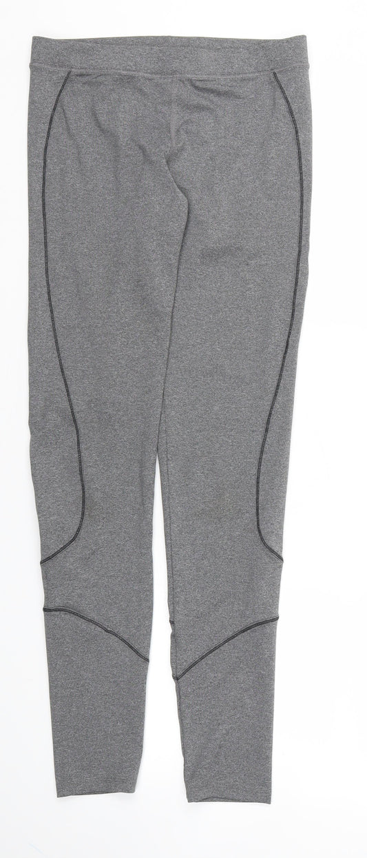 Front view of F&F girls’ grey jegging trousers, size 13-14, years