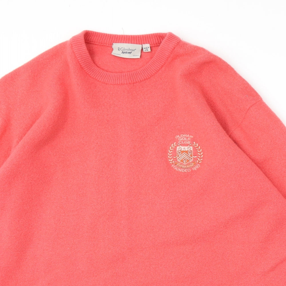 Glenbrae Mens Pink   Pullover Sweatshirt Size 3XL