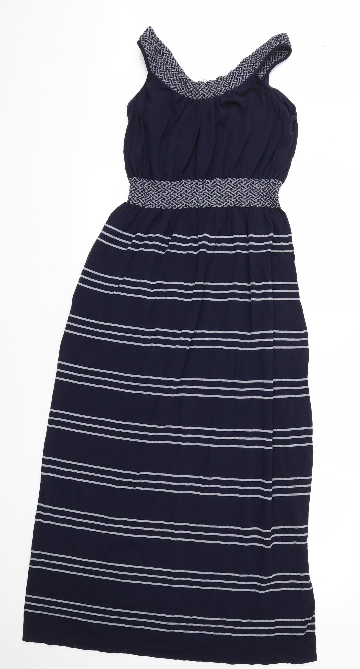 Primark Womens Blue Striped  Fit & Flare  Size L