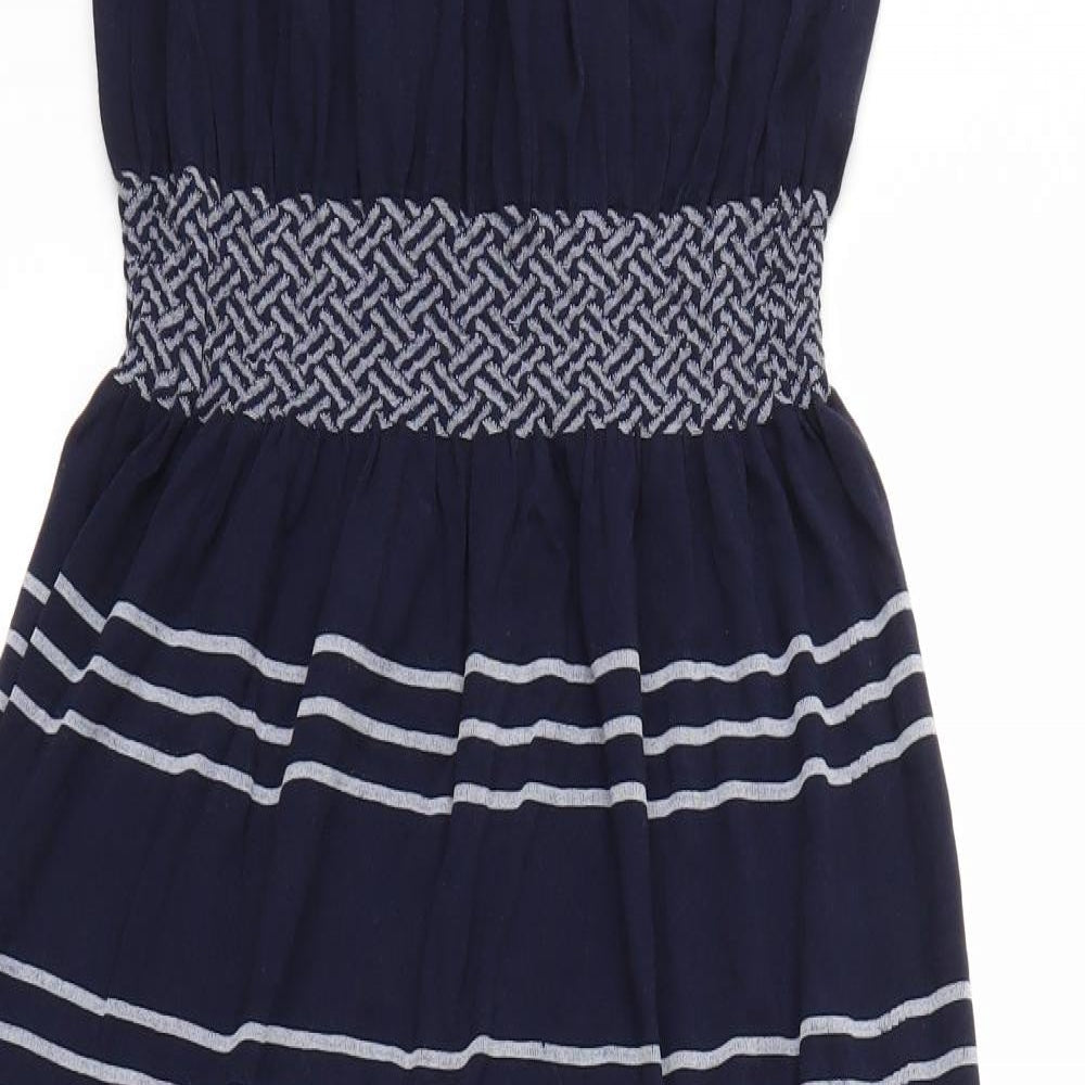 Primark Womens Blue Striped  Fit & Flare  Size L