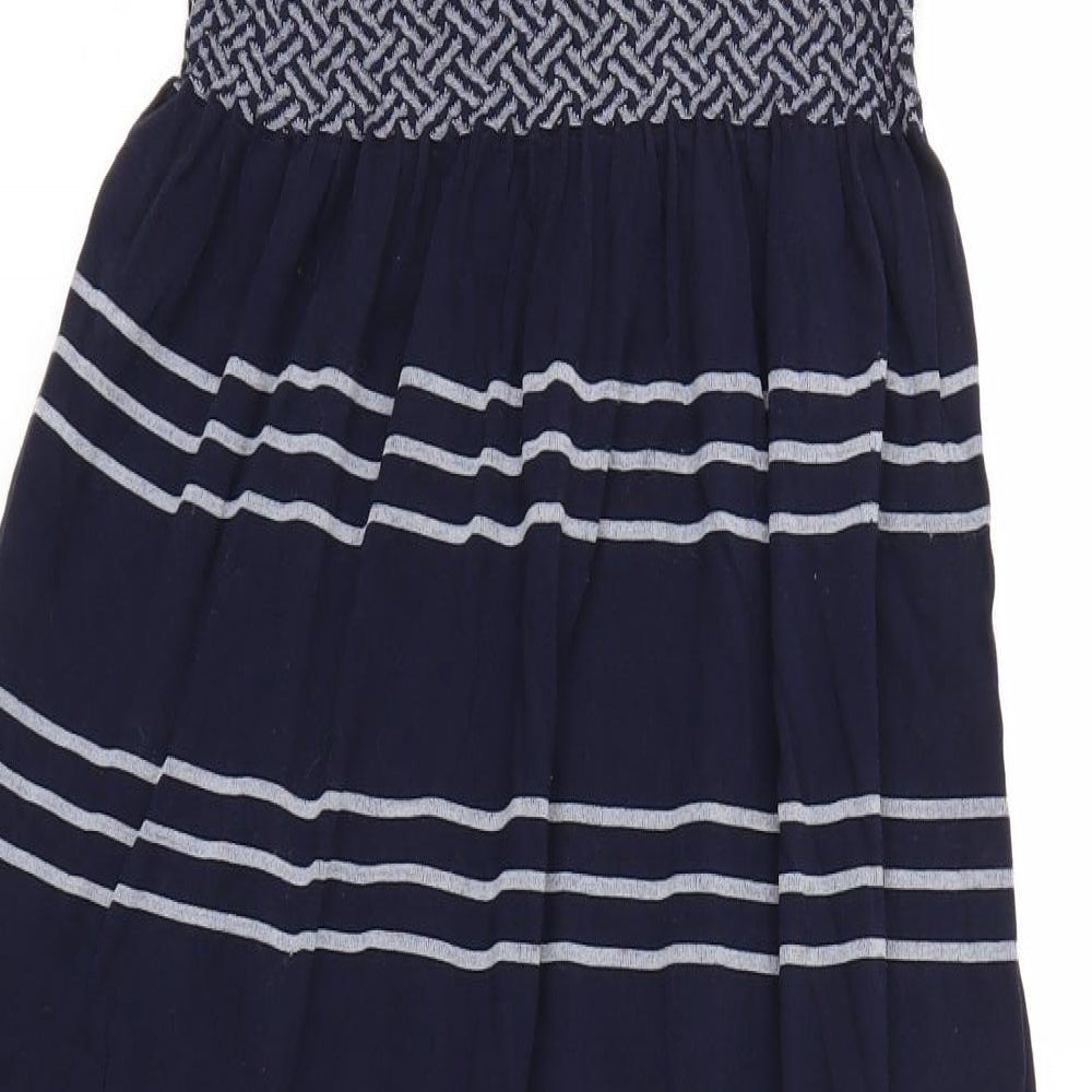 Primark Womens Blue Striped  Fit & Flare  Size L