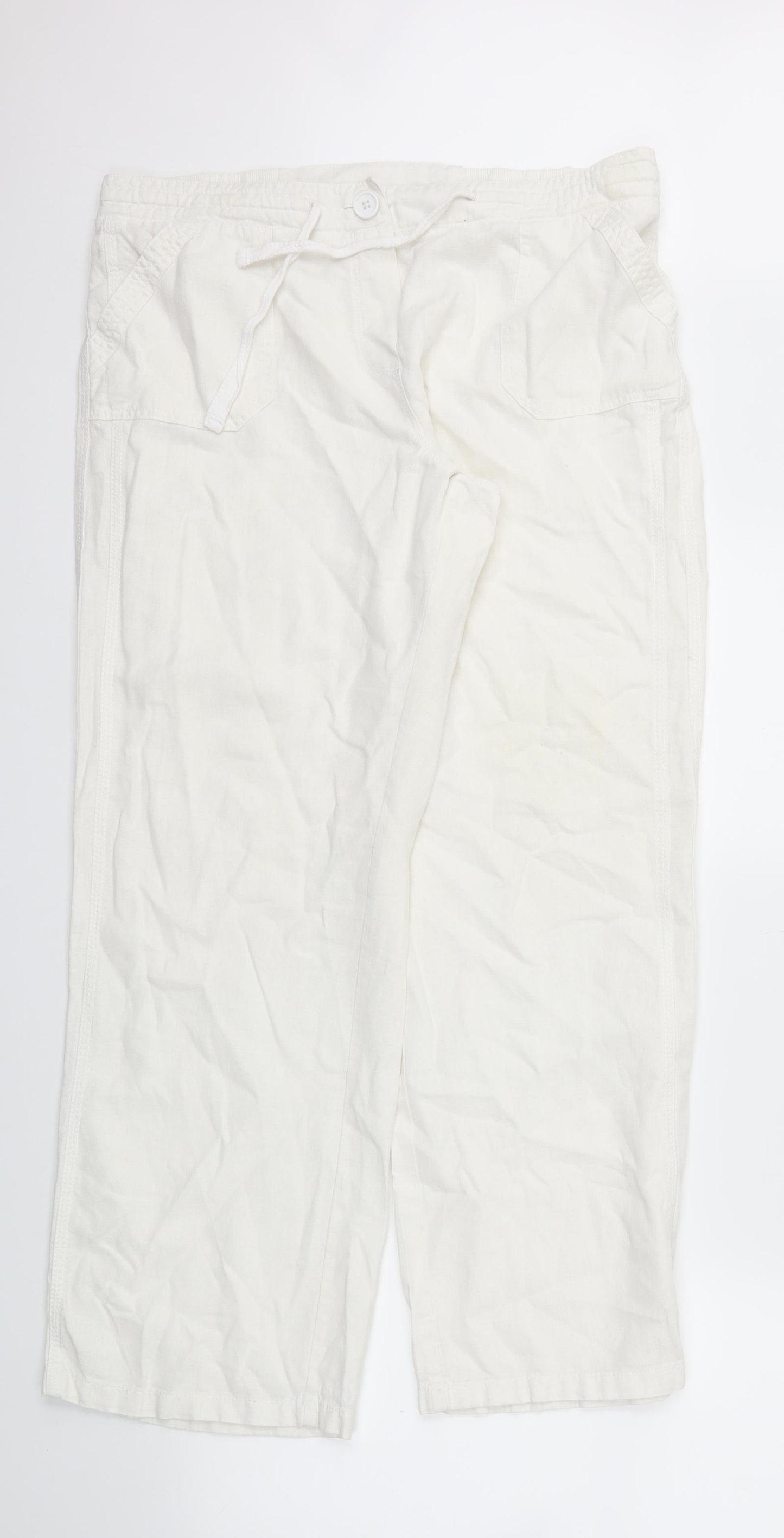 BHS Womens Ivory   Trousers  Size 16 L29 in