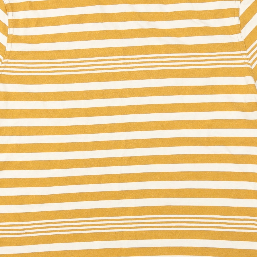 FILA Mens Yellow Striped   T-Shirt Size M