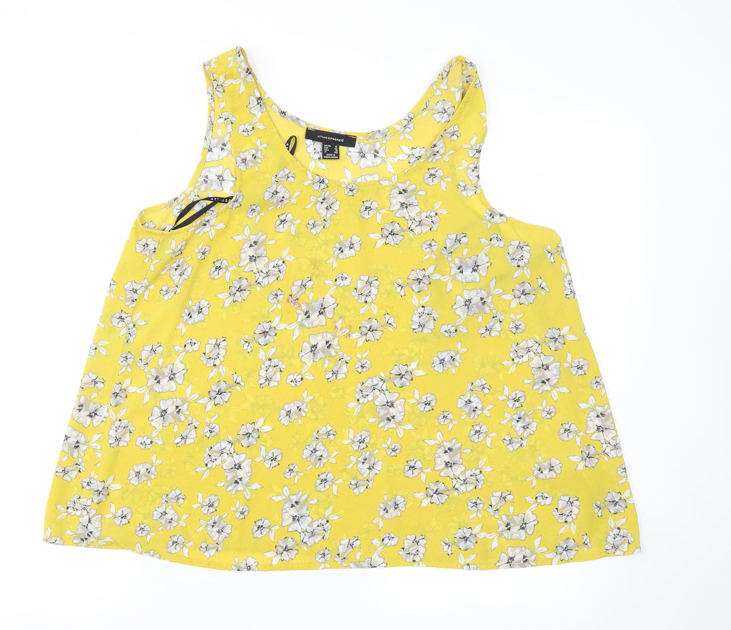 Primark Womens Yellow Floral  Basic Blouse Size 14