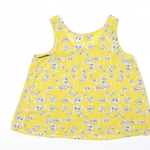 Primark Womens Yellow Floral  Basic Blouse Size 14