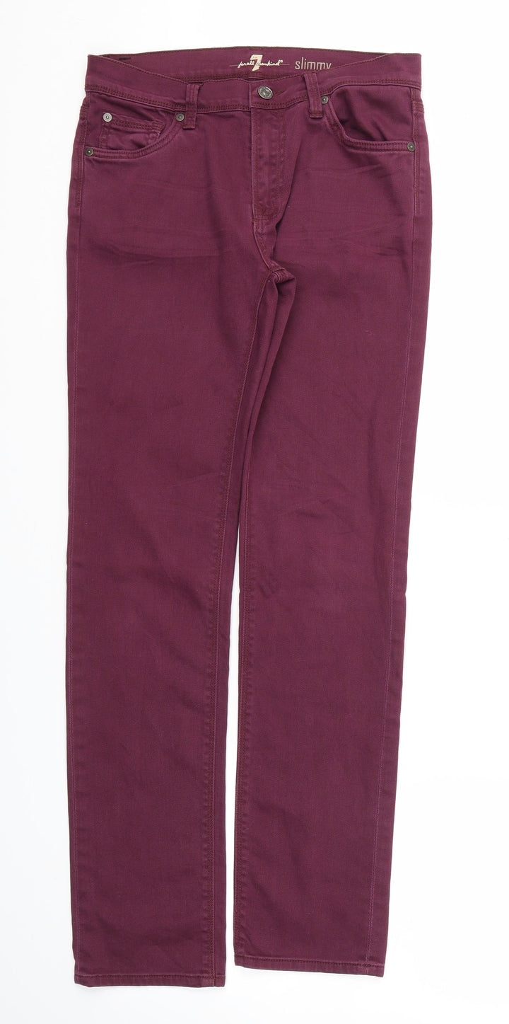 Preworn Womens Pink Straight Jeans Size 30 L30 in