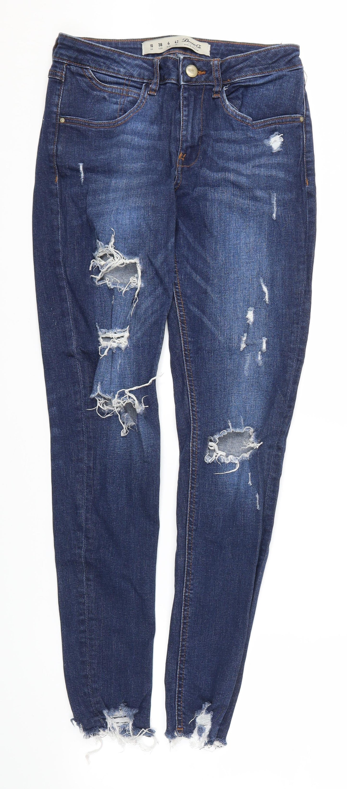 DENIM&CO Womens Blue   Skinny Jeans Size 10 L29 in