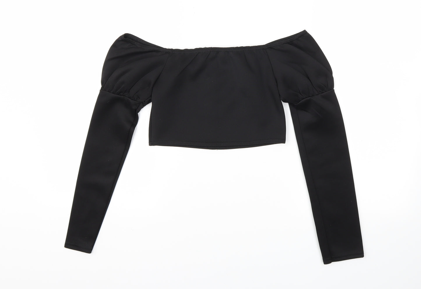 Pretty Little Thing  Womens Black   Cropped T-Shirt Size 8