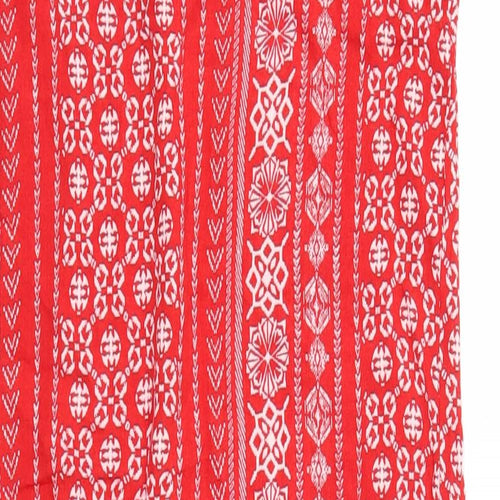 Debehams Womens Red Argyle/Diamond  Fit & Flare  Size 10