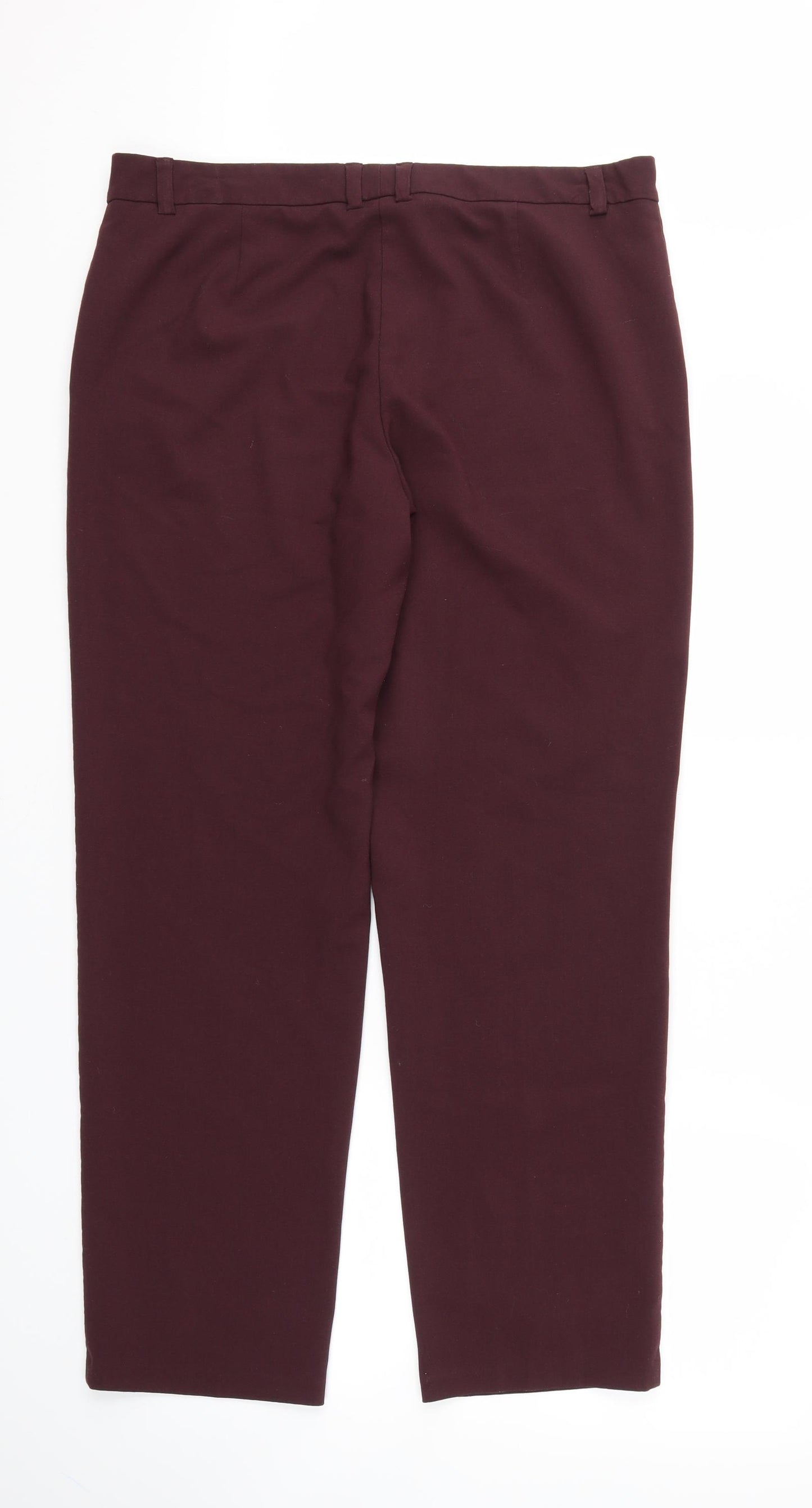 M&S Womens Purple   Trousers  Size 16 L29 in