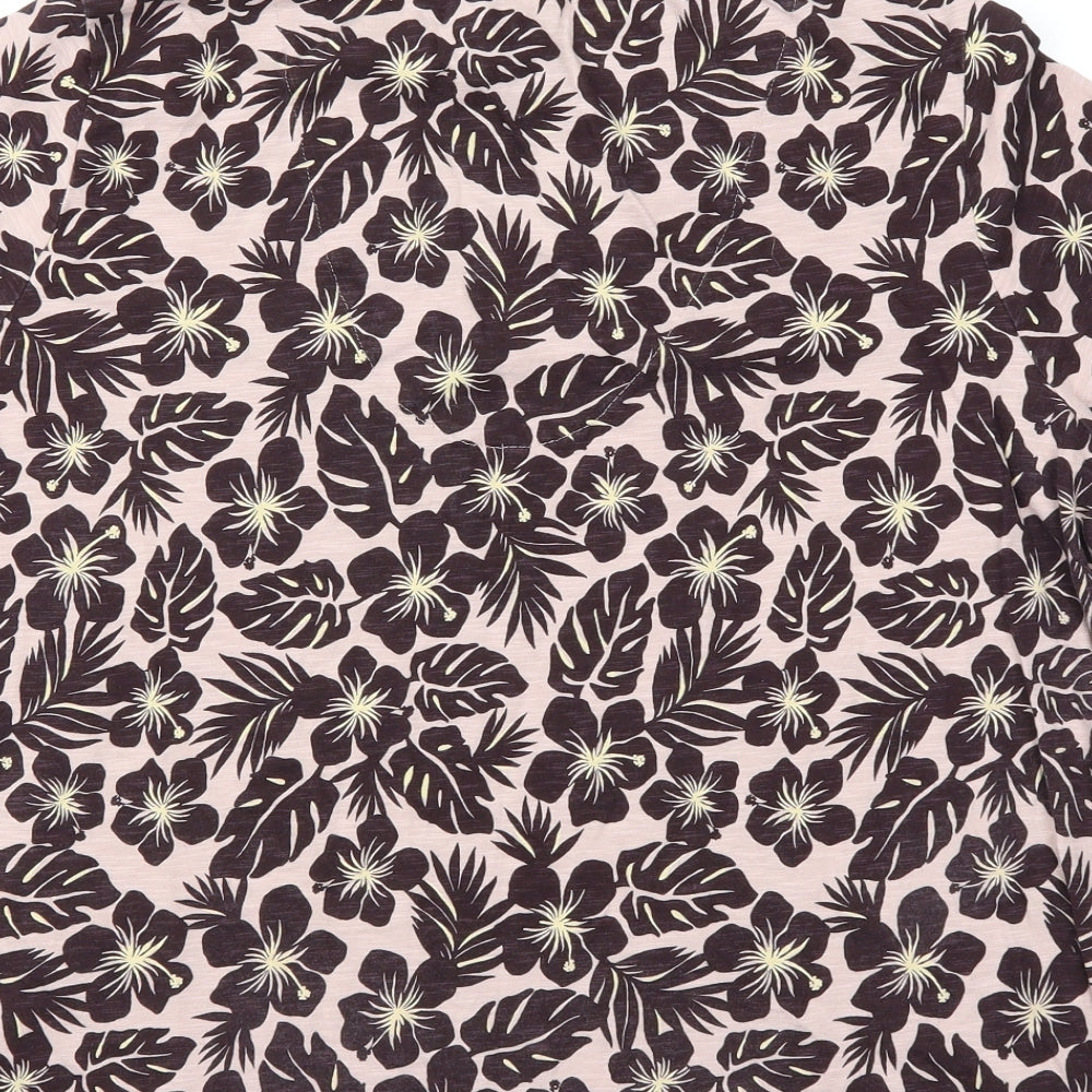 M&S Womens Pink Floral  Basic T-Shirt Size 22