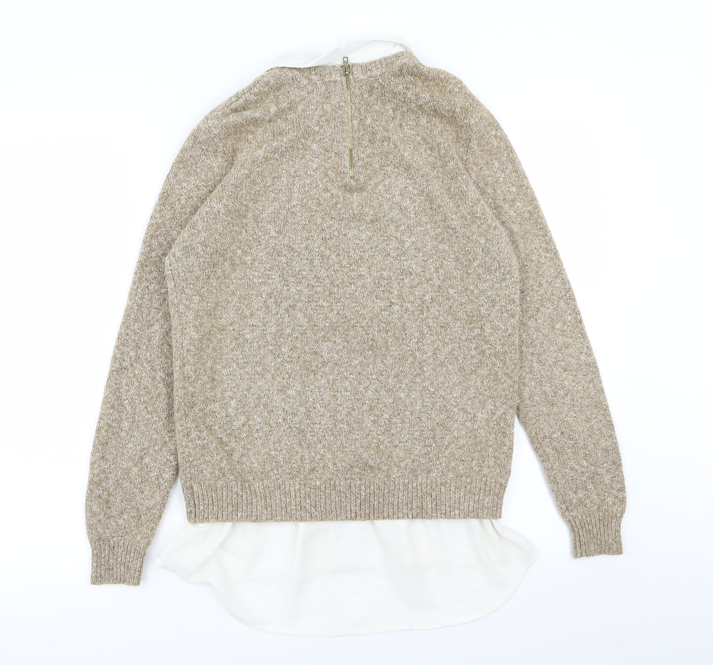 primsrk Womens Beige   Basic Blouse Size 12  - blouse/jumper