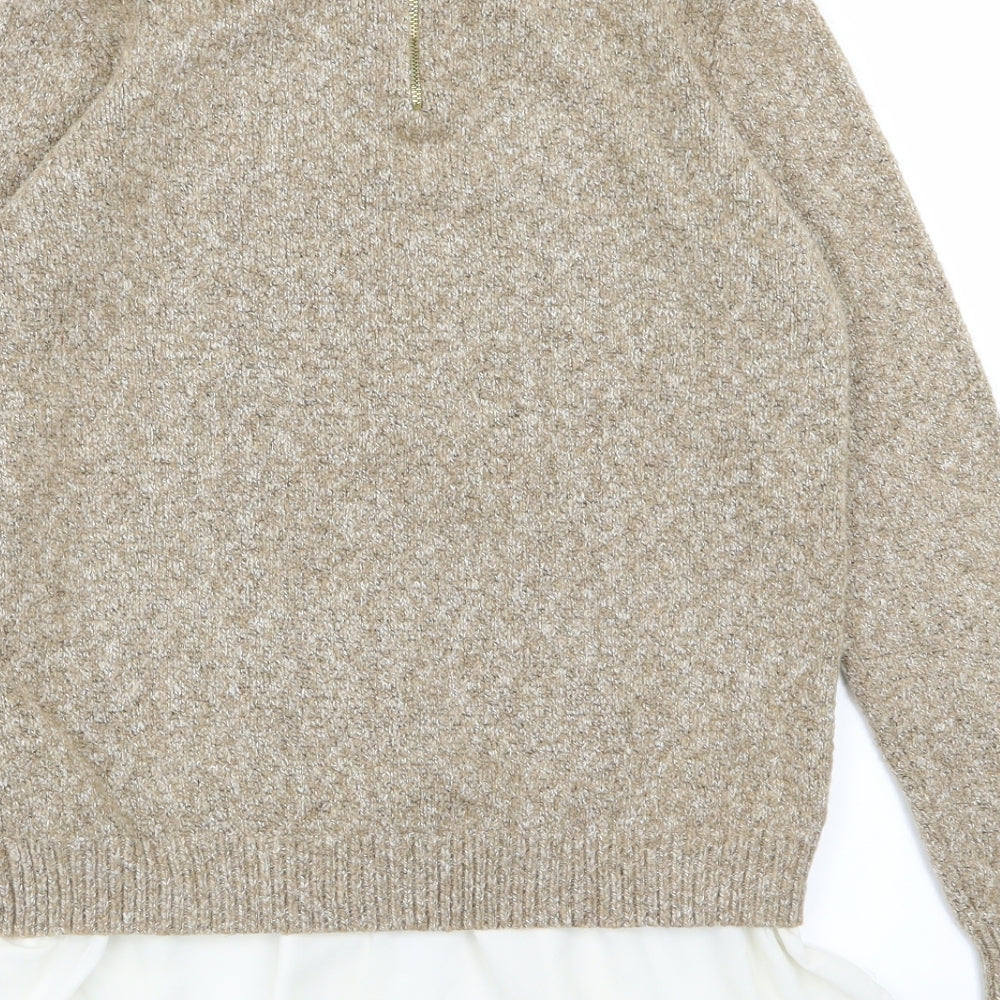primsrk Womens Beige   Basic Blouse Size 12  - blouse/jumper