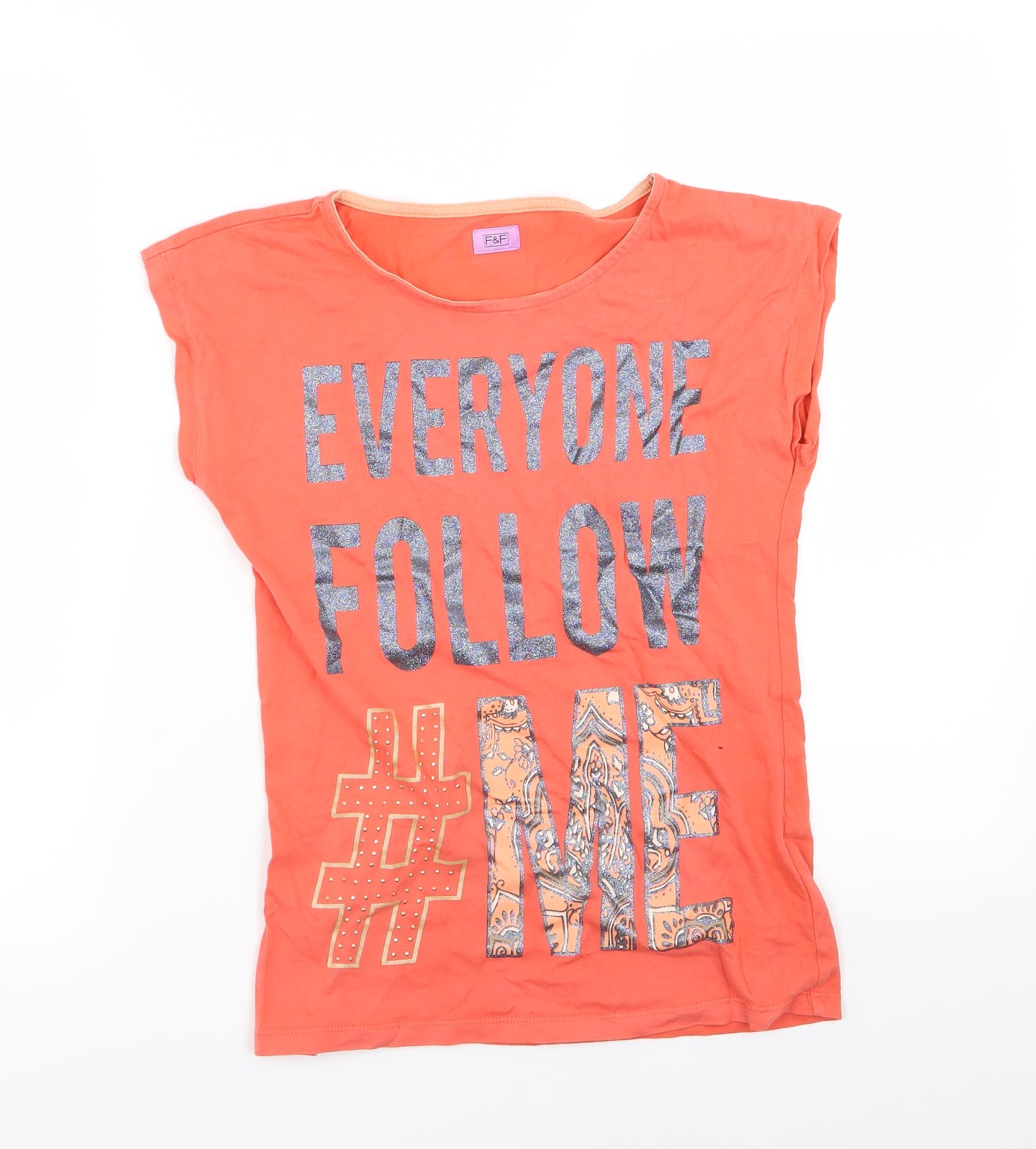 F&F Girls Pink   Basic T-Shirt Size 11-12 Years