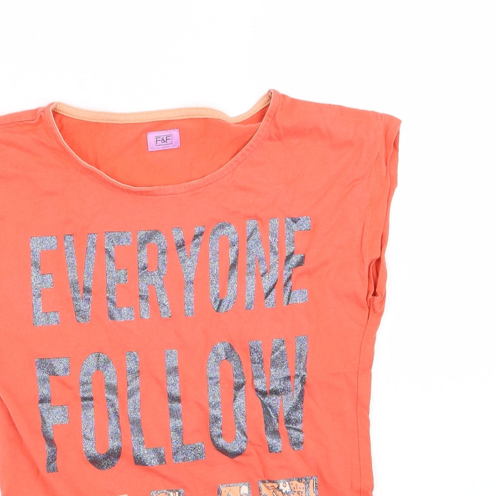 F&F Girls Pink   Basic T-Shirt Size 11-12 Years
