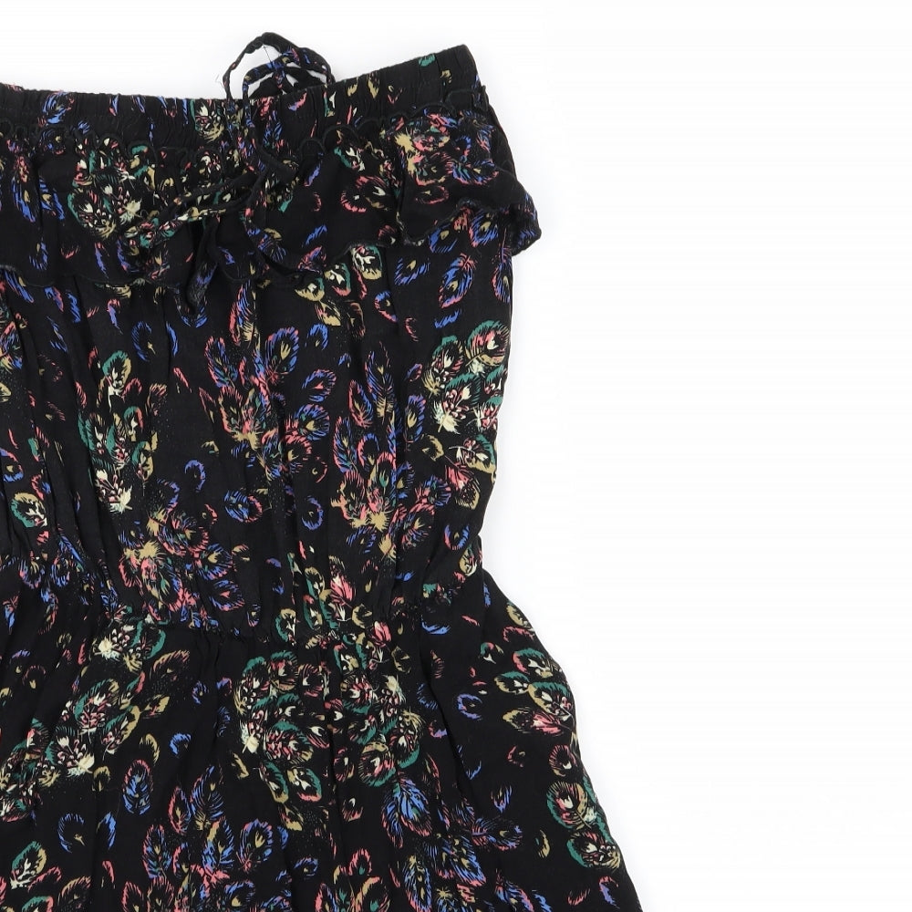 Primark Womens Black Geometric  Playsuit One-Piece Size 14