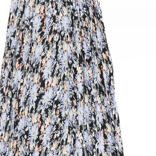 New Look Womens Blue Floral Rayon Fit & Flare  Size 14