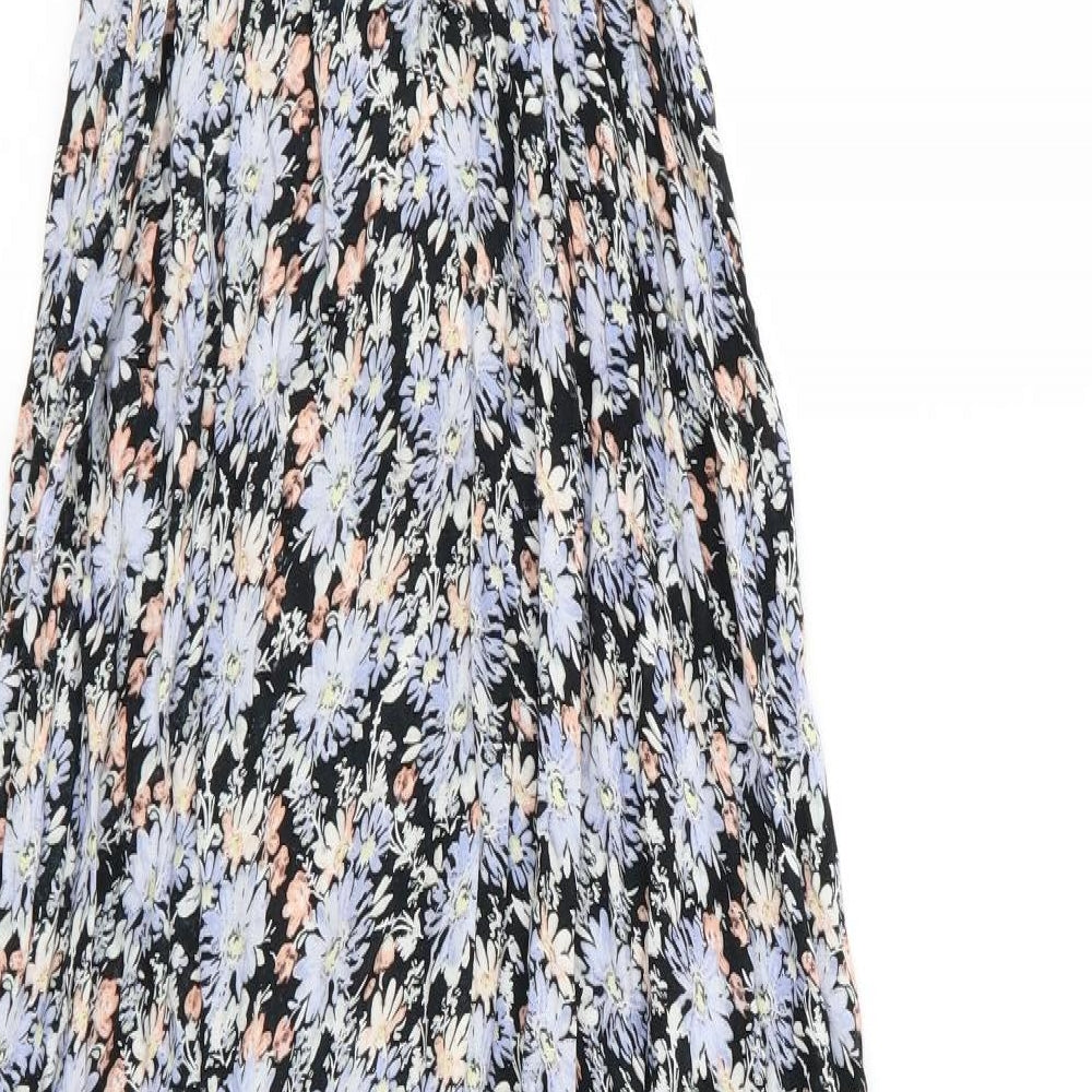 New Look Womens Blue Floral Rayon Fit & Flare  Size 14