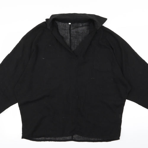 Preworn Womens Black   Basic Blouse Size 2XL