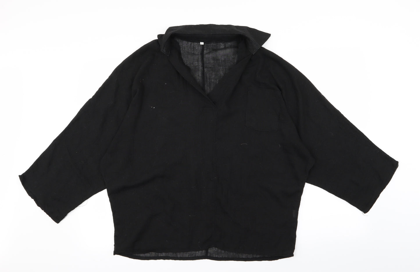 Preworn Womens Black   Basic Blouse Size 2XL