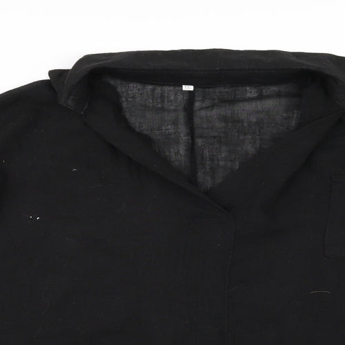 Preworn Womens Black   Basic Blouse Size 2XL
