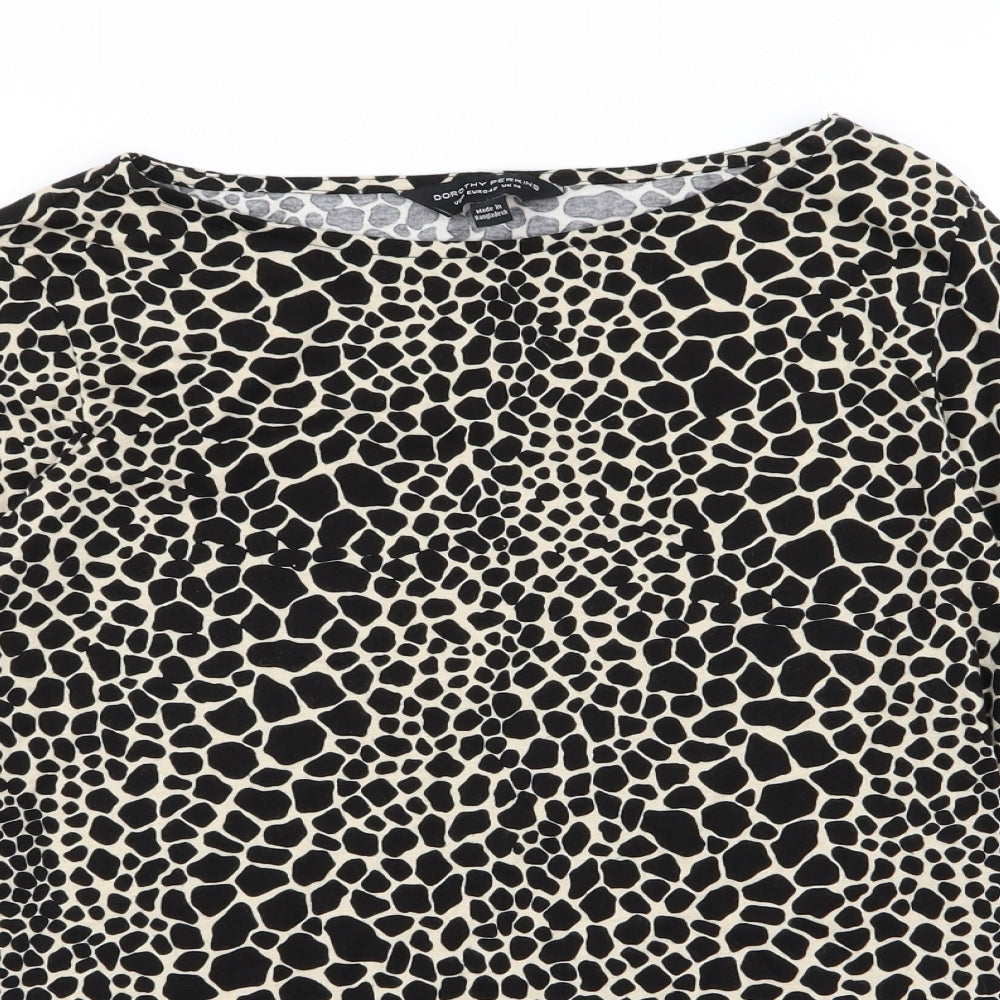 Dorothy Perkins Womens Multicoloured Animal Print  Basic T-Shirt Size 14