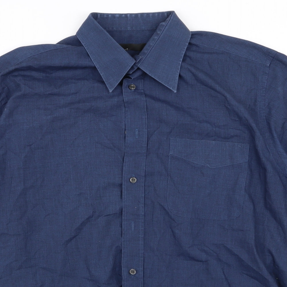 BHS Mens Blue    Dress Shirt Size 16