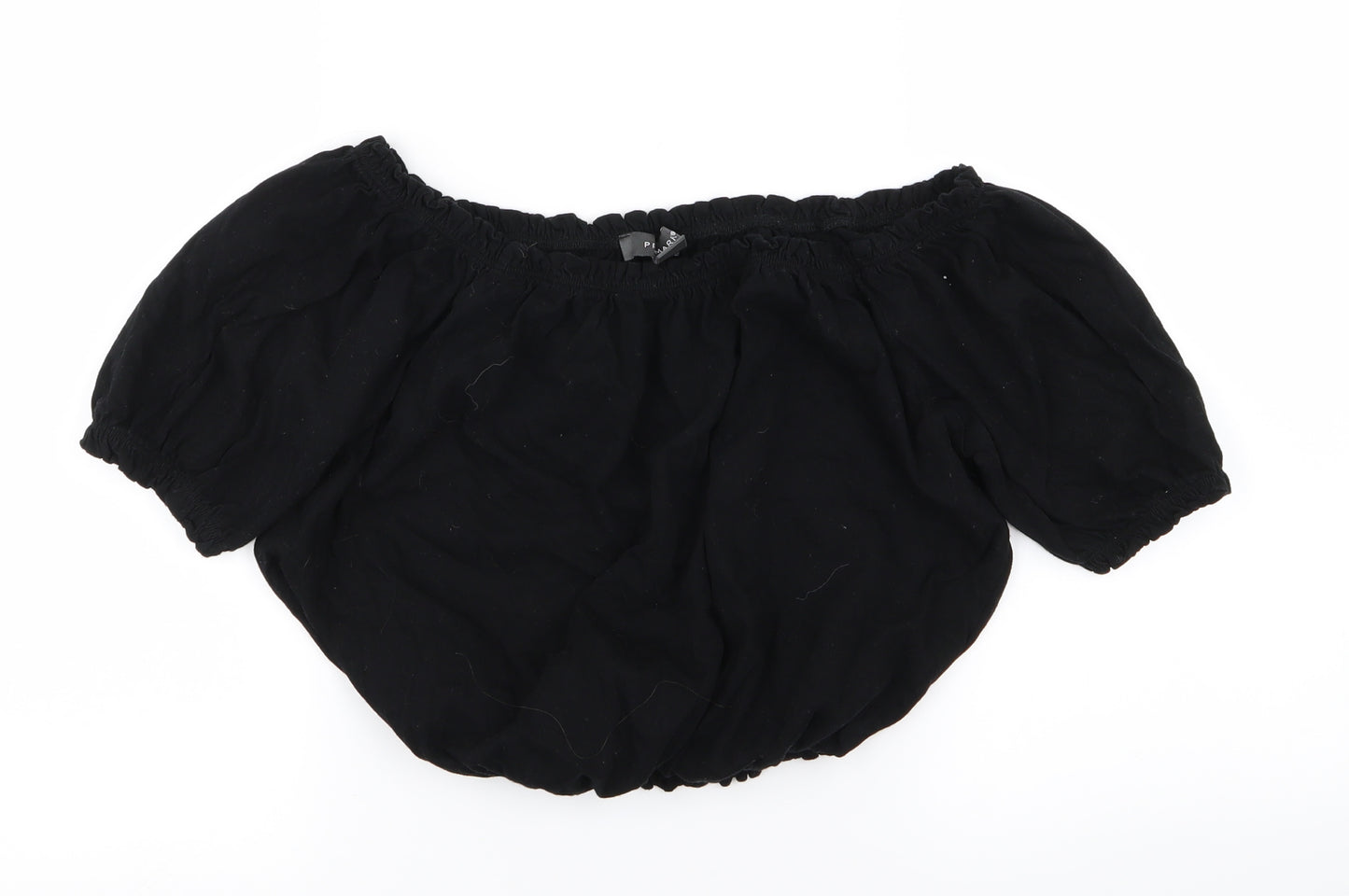 Primark Womens Black   Basic T-Shirt Size 14  - crop