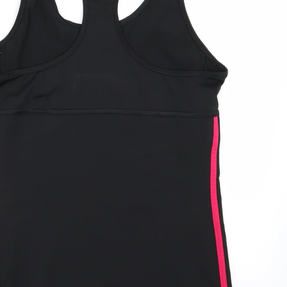 adidas Womens Black Striped  Basic Tank Size 10