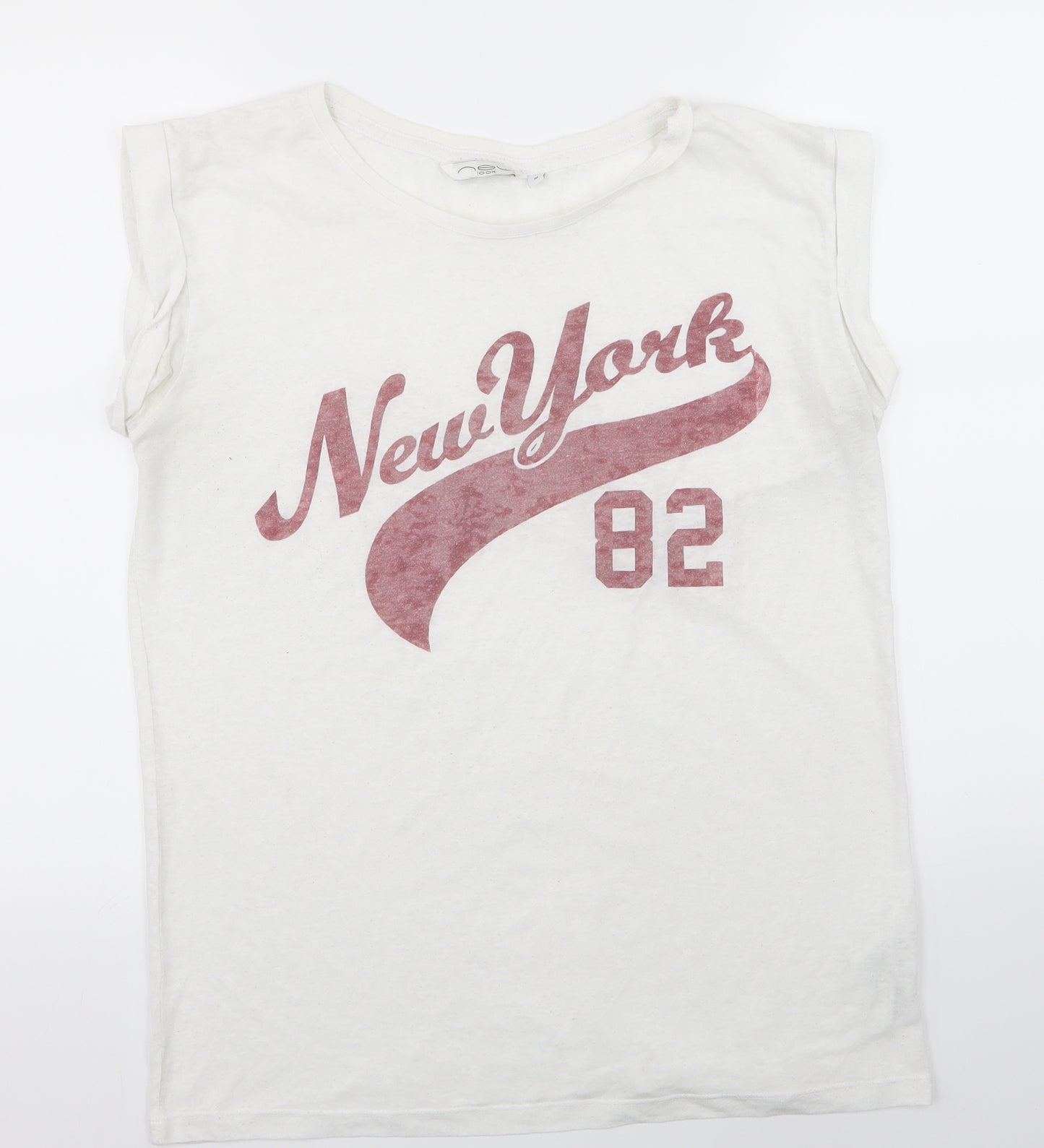 New Look Womens White   Basic T-Shirt Size 10