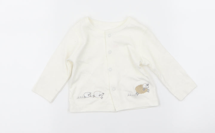 stering Girls White Basic T-Shirt Size 0-3 Months